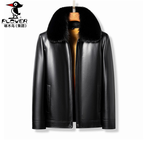 狐狸毛领皮衣海宁皮草黄金貂内胆