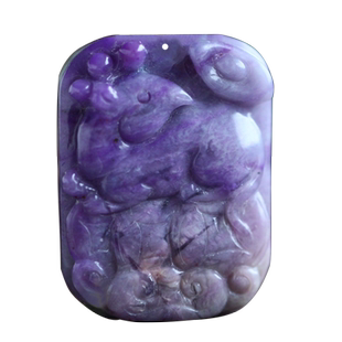 超美天然老料皇家紫舒俱来鼠来宝吊坠15.9g苏纪石精雕吊坠