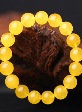 碧雅珠宝天然波罗的海然鸡油黄蜜蜡手链18.61g天然琥珀手链