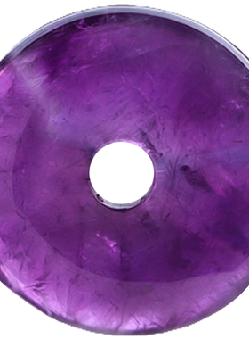 乌拉圭紫水晶平安扣饰品吊坠