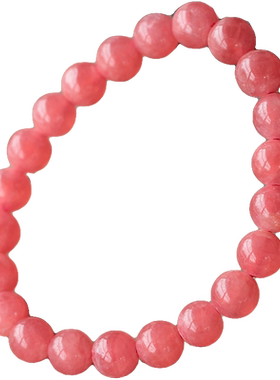 冰种通透单圈红色水晶手串送证书