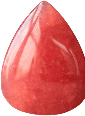 碧雅一物一图可打孔红纹石吊坠