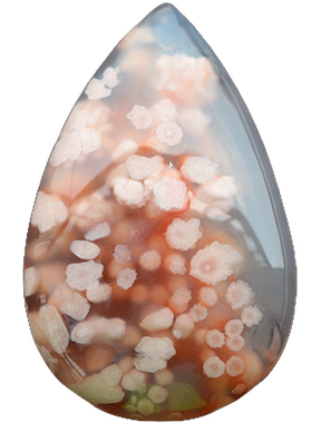 樱花玛瑙一物一图梯形吊坠送绳