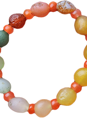 阿拉善玛瑙戈壁滩大颗粒筋脉手串