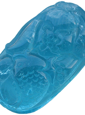 天然海蓝宝吊坠一物一图貔貅水晶