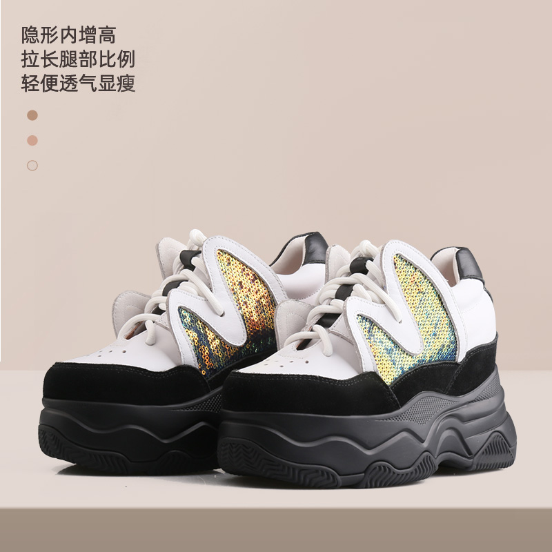 厚底小个子轻便内增高休闲鞋10cm