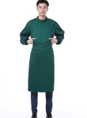 纯棉手术室工作服女男手术衣长袖外科医生手术服反穿隔离无菌衣服