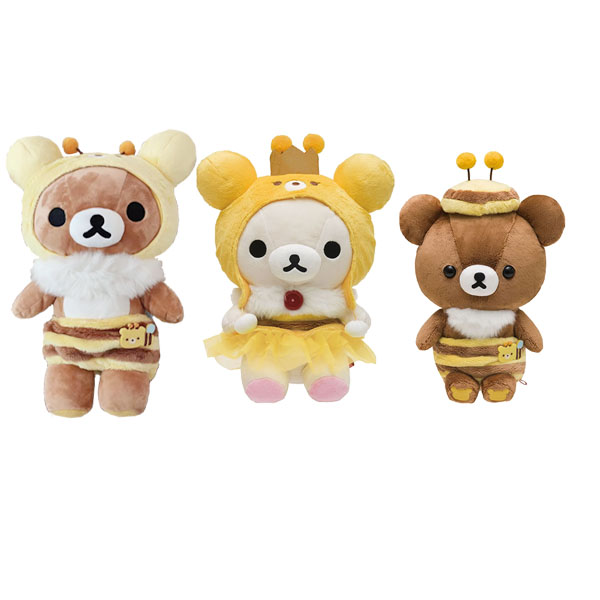 日本代购轻松熊松弛熊rilakkuma M号变身蜜蜂熊哥公仔玩偶