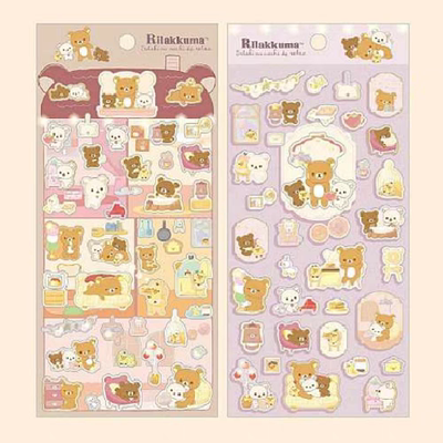 现货日本代购轻松熊rilakkuma松弛熊漂亮的家笔记本手帐装饰贴纸