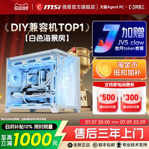 【国补10%】微星5060/Ti白海景房