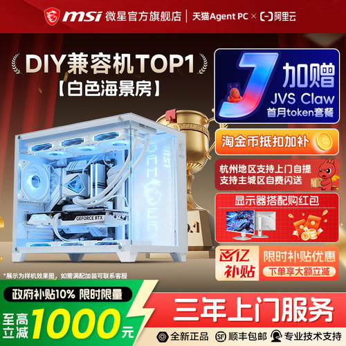 【国补10%】微星5060/Ti白海景房