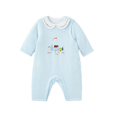 夹棉保暖哈衣英氏新生儿