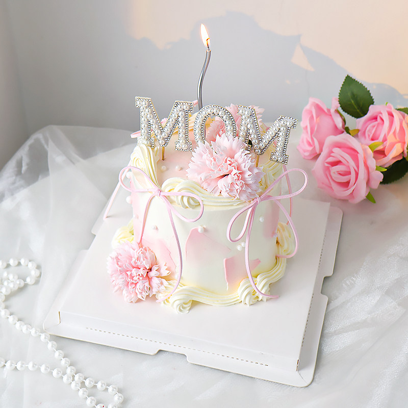 母亲节蛋糕装饰珍珠mom摆件粉色康乃馨女神妈妈生日烘焙纸杯插件,节庆用品/礼品,节日装扮用品,淘宝优惠券,粉丝福利购,淘宝优惠卷