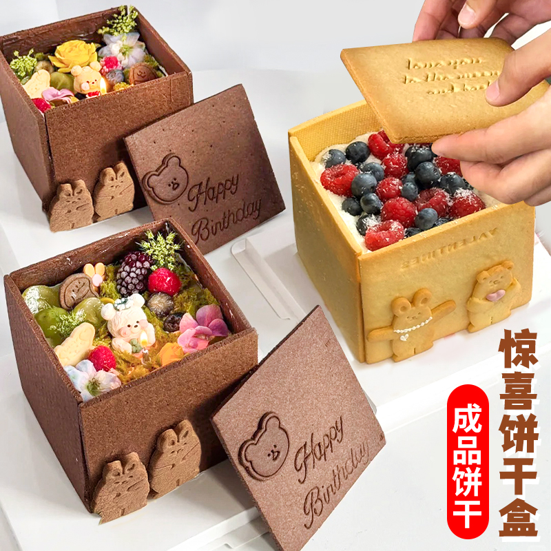 小红书同款饼干盒子饼干大码曲奇