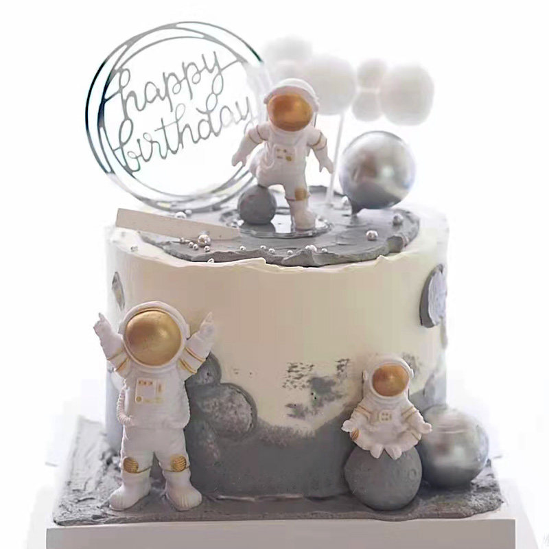 宇航员蛋糕烘焙装饰儿童生日摆件