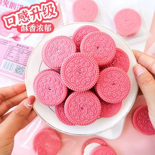 蛋糕装饰粉色大圆饼干