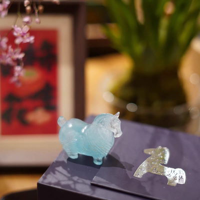 心缘堂十二生肖马年马上香摆件