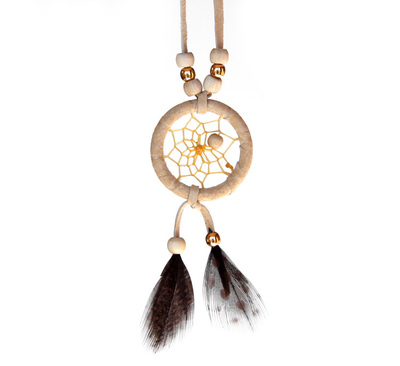 加拿大印第安捕梦网毛衣链项链Dreamcatcher
