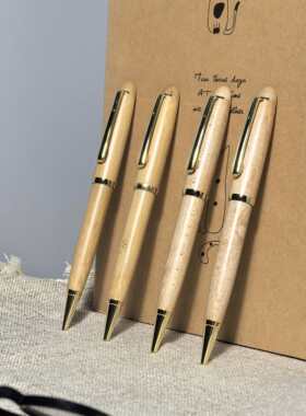 批发高品质大万实木竹子枫木走珠笔圆珠笔