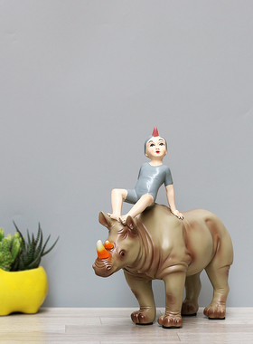 北欧童话动物客厅卧室树脂工艺品