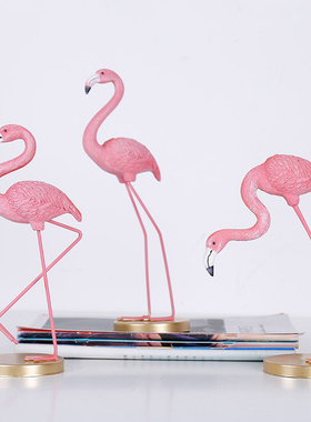 火烈鸟客厅卧室电视柜树脂工艺品