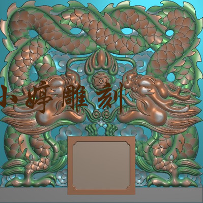 石材雕刻图石雕墓碑帽头双盘龙精雕图双龙戏珠碑头翘角浮雕图