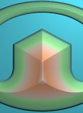 JD精雕浮雕灰度图BMP长城汽车标志挂件木雕46牌artcam玉雕刻图