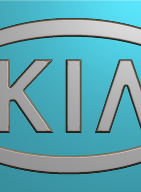 JD精雕浮雕灰度图BMP起亚汽车标志挂件木雕46牌artcam玉雕刻图