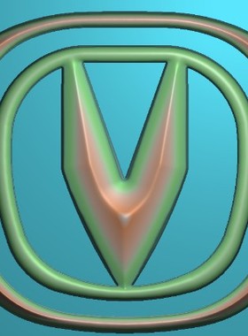 JD精雕浮雕灰度图BMP长安汽车标志挂件木雕46牌artcam玉雕刻图