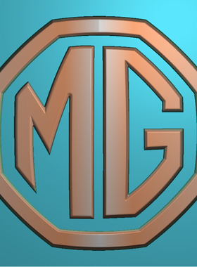 JD精雕浮雕灰度图BMP名爵汽车标志挂件木雕46牌artcam玉雕刻图