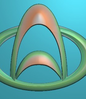 JD精雕浮雕灰度图BMP长安商务车汽车标志挂件木雕46牌artcam玉雕