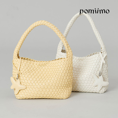 Pomiimo[清仓福利]编织包小号休闲单肩包配内胆包挂件腋下包女包