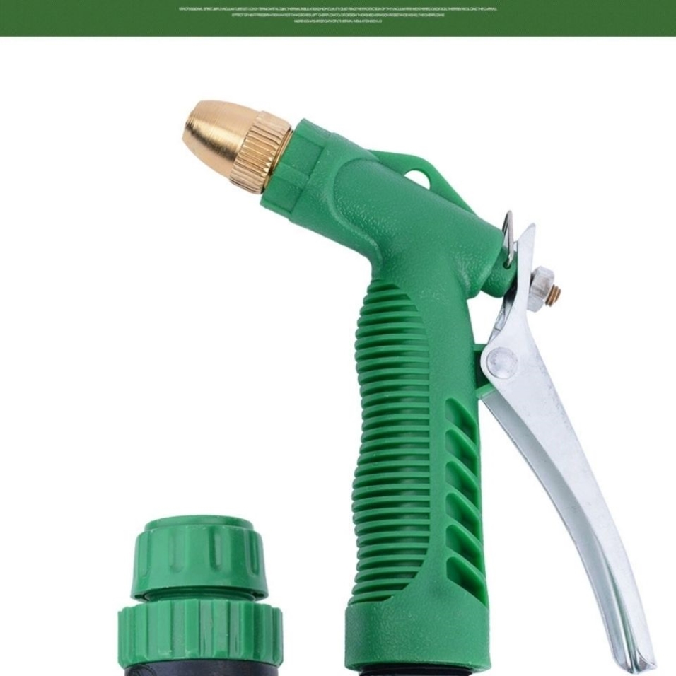 自来水洗车喷枪直喷浇花绿色多功能接头绿色塑料洗车水枪套装组合
