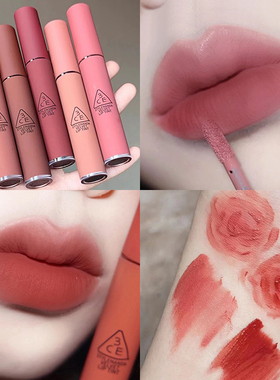 现货3ce水雾唇laydown口红唇釉滋润taupe唇泥丝绒哑光云朵慕斯4g