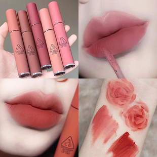 现货3ce水雾唇laydown口红唇釉滋润taupe唇泥丝绒哑光云朵慕斯4g