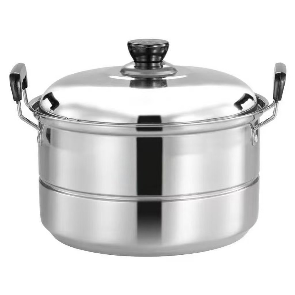 不锈钢加厚汤锅煮面锅带盖家用大容量烧水锅煲汤电磁炉煤气灶通用