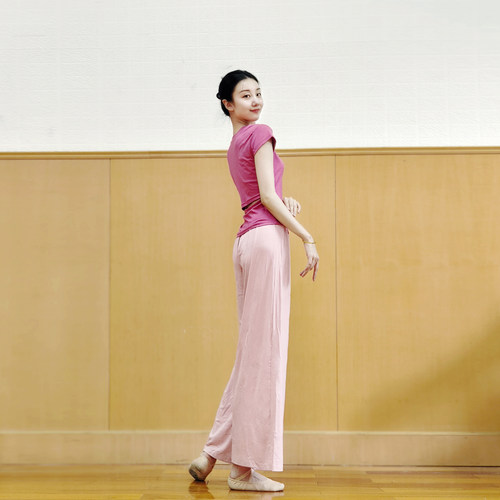 古典舞形体练功服夏季新款日常可穿上衣露背现代舞短袖舞蹈服