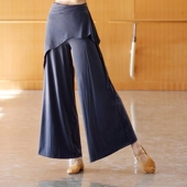 现代舞蹈裤 子 宽松显瘦臀巾古典形体服瑜伽裤 假两件阔腿裤 练功裙裤