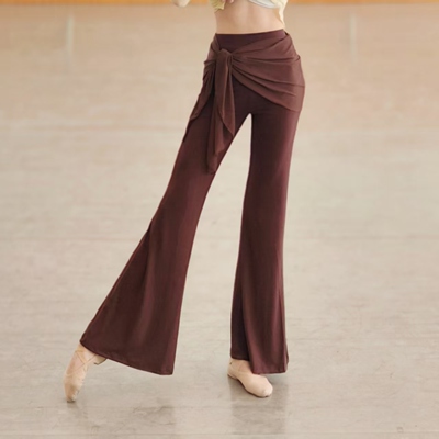 古典舞微喇叭裤现代舞蹈裤屁帘形体服半身裙春秋练功裤显瘦芭蕾舞