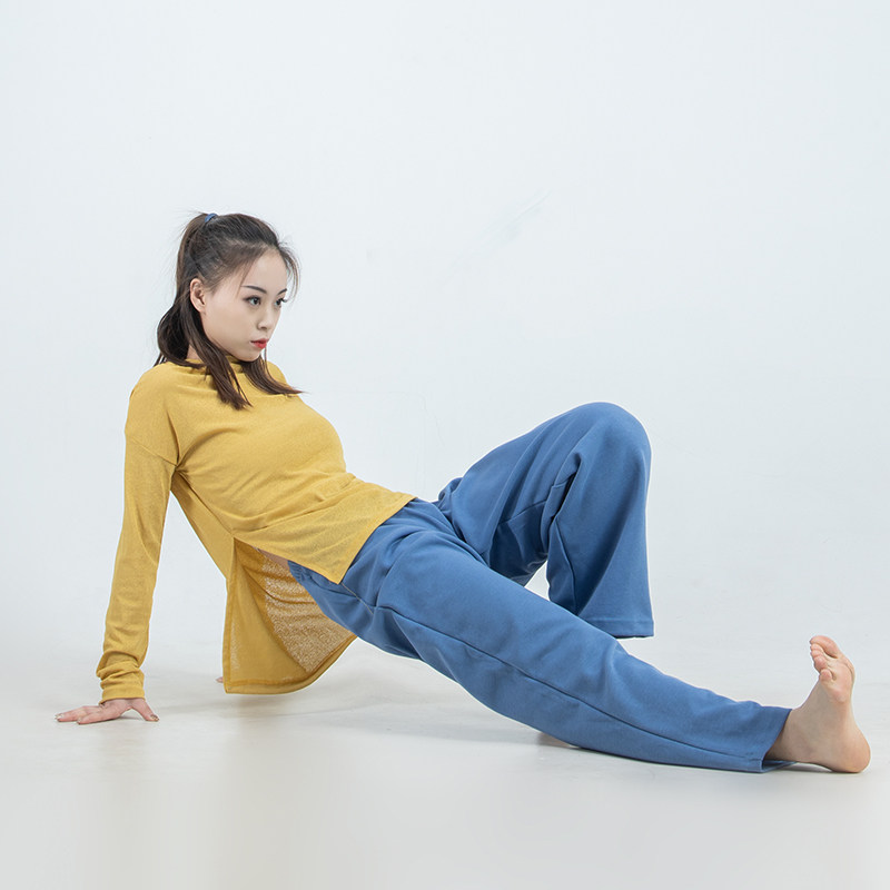 纯棉直筒裤男女同款爵士现代舞