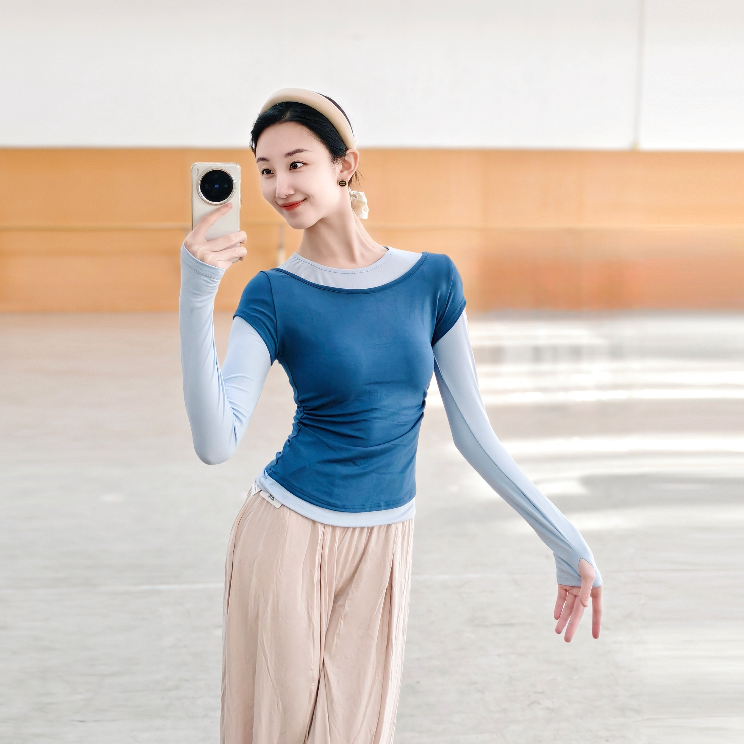 春秋现代舞假两件上衣舞蹈服中国古典形体练功服瑜伽芭蕾日常可穿