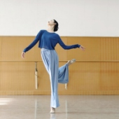 古典舞长袖 针织上衣春秋艺考级舞蹈服现代舞中国舞练功服显瘦瑜伽