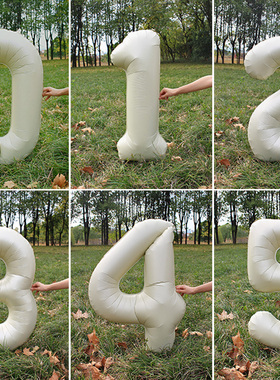 岁生日数字气球2岁宝宝户外拍照儿童男女孩周岁派对装饰场景布置