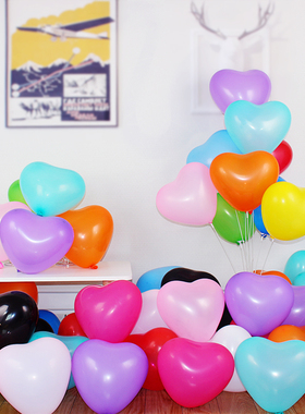 婚庆用品2.2克亚光心形气球婚房装饰婚礼布置商场KTV装饰套装用品