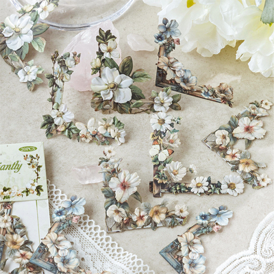 木色岁月镂空浮雕贴纸包