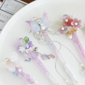 闺蜜笔 女生款 颜值ins风流沙碎钻蝴蝶中性笔漂亮好看 仙女笔水笔