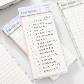 格纹态度长条可撕拍纸本高颜值便签本学习纸学生打卡计划单词本子