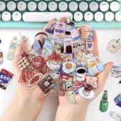 柔软时光PET贴纸包 饰素材美食手账贴画 ins风高颜值食物手帐DIY装