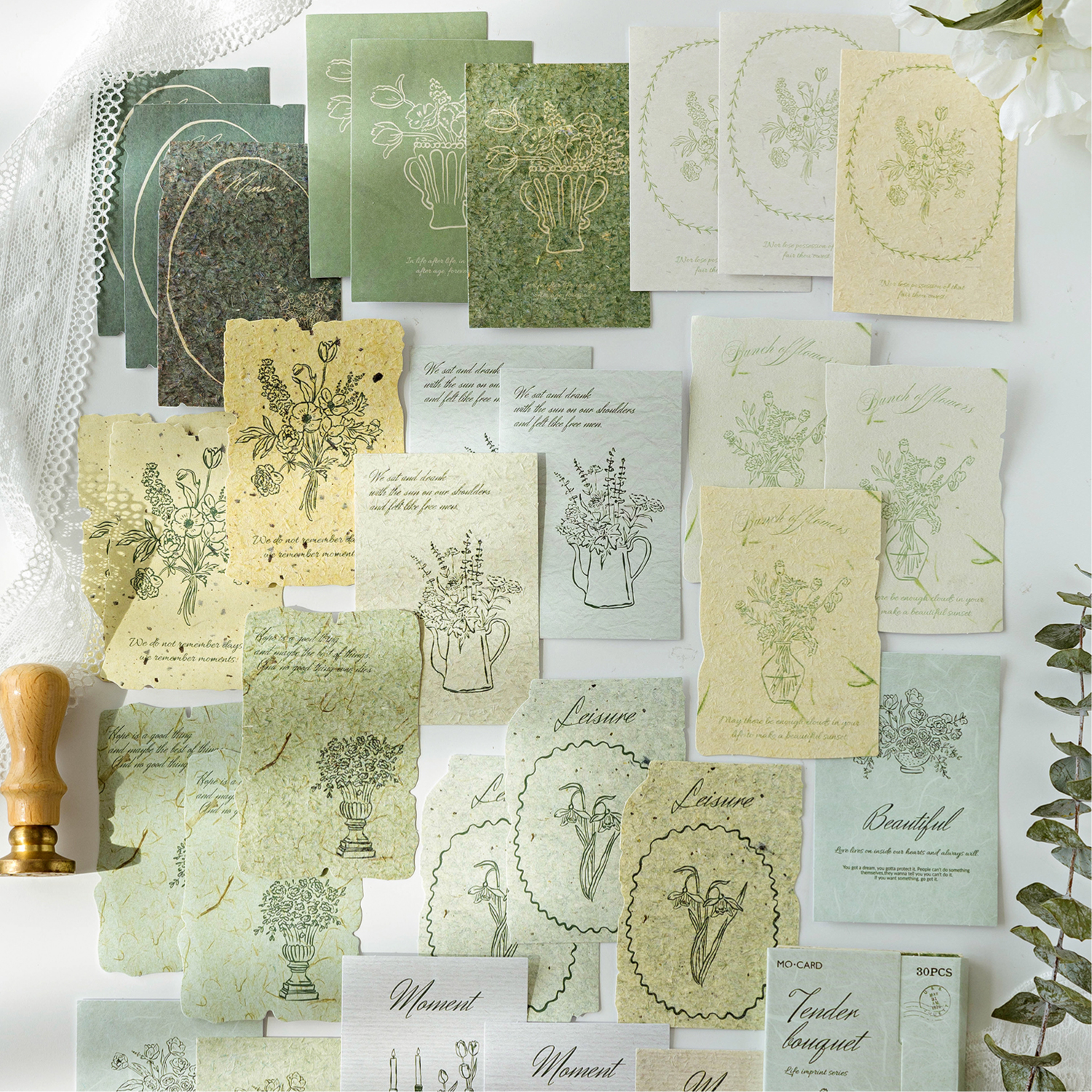 生活印记复古特种纸贴纸