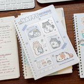 A5软线圈横线记事本可爱高颜值可平摊学生用本子课堂笔记本作业本